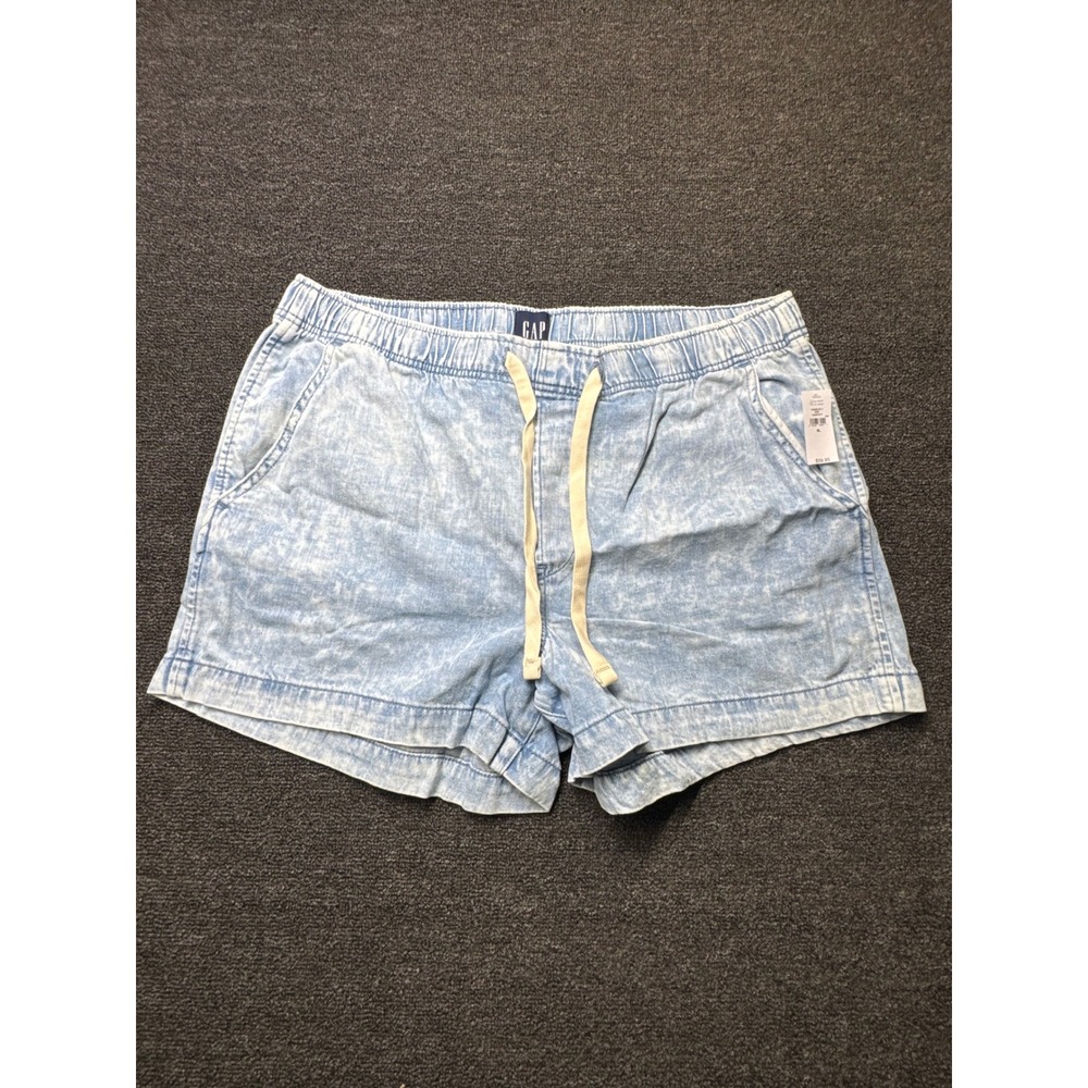 Gap Shorts Womens XL Pull-On Light Blue Acid Wash Denim NEW